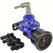 Resim Xuweiwei Mavi Itsok Yarış Jdm Spor Stili Alüminyum Evrensel Ayarlanabilir Yakıt Basınç Regülatörü Yağ Göstergesi Kiti 