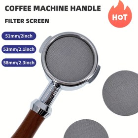 Resim 51/53/58mm Yeniden Kullanılabilir Kahve Filtresi Ekranı Isıya Dayanıklı Ağ Portafilter Barista Kahve Yapımı Puck Ekranı Espresso Makinesi için 