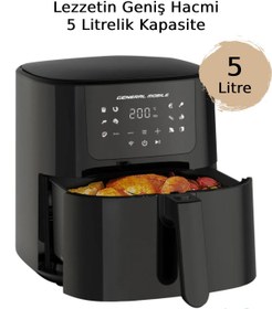 Resim General Mobile Gm Air Fryer 5 Litre Yağsız Fritöz ( Türkiye Garantili) 