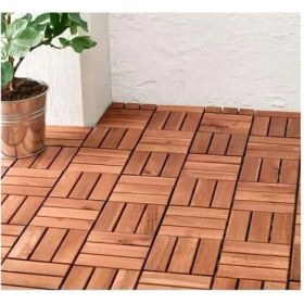 Resim Bahçem Ahşap Yer Karosu %100 Akasya Ağacı 30X30CM 0,81 M2 - 9 Adet 