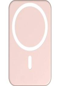 Resim Vkemall 10000 Mah Pembe Magsafe Kablosuz Hızlı Şarj Powerbank - Ultra İnce Taşınabilir Geri Çekmeli Mobil Şarj Cihazı 