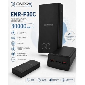 Resim ENERX ENR-P30C 30.000 Mah 2.1A LED Göstergeli Powerbank 