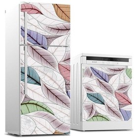 Resim Buzdolabı Ve Bulaşık Makinası Beyaz Eşya Sticker Kaplama Yaprakla (498531431) 
