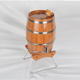 Resim Masifart İçi Kaplı Dik Gürgen Standlı Şarap Fıçısı 5 lt. 