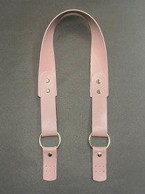 Resim Karantuhafiye Derili Palaska / Deri Çanta Sapı / Deri Kulaklı Çanta Sapı Pembe Pembe 