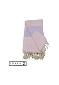 Resim %100 Pamuk Plaj Havlusu, Xxl 100x180cm, Marmaris, Pembe Lila 