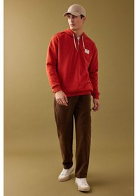 Resim DeFacto Oversize Geniş Kalıp Kapüşonlu Sırt Baskılı Sweatshirt B4803AX24SPOG165 