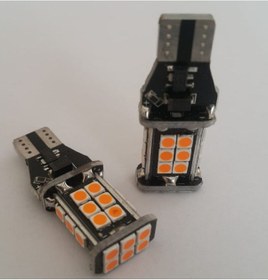 Resim Zembil T15 Led W16W Tip Dipsiz 24 Ledli Ampul Turuncu 