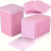 Resim 100/200 adet Lint-Free Tırnak Mendilleri - Profesyonel Jel Temizleme Mendilleri, Alüminyum İçermeyen Tırnak Cilası Giderici Pedler, Manikür Hazırlığı ve Bitirme İçin Kokusuz, Tırnak Sanatı Temizleme Aracı, Tırnak Sanatı Pedleri | Profesyonel Tırnak Bakımı | Alüminyum İçermeyen Ped 