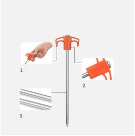 Resim Naturehike Çadır Kazığı 25 Cm Galvaniz Demir - 2 Adet - Siyah 