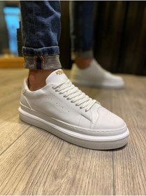 Resim KN Fashion Mp421 Bt Bağcıklı Ortopedik Yüksek/kalın Taban Erkek Sneaker Beyaz 