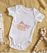 Resim Bitmeyen Kartuş Bk Kids Uykucu Kız Tasarımlı Bebek Body Zıbın - Model 1 