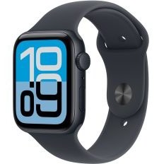 Resim Apple Watch SE 3 GPS 44mm Gece Yarısı Alüminyum Kasa Gece Yarısı Spor Kordon M/L MEHQ4TU/A 