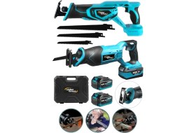 Resim Lieber German Alman 999VF 25AH Kömürsüz Motor Kemik Ahşap Demir Kesme Tilki Kuyruğu Akülü Testere Makinesi 