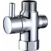 Resim Tongxida Krom Duş Başlığı İçin G1/2in 3 Yollu Pirinç T-adaptör Dönüştürücü Yönlendirme Vanası 