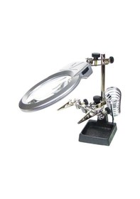 Resim Ayarlanabilir Başlıklı Elektronikçi Yardım Lehim Standı Ile Ledli Büyüteç Tdrtr 