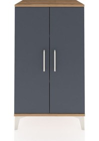 Resim Hyperion Komodin 2 Raflı 2 Kapaklı 60x44x106 Çam-antrasit Çam 