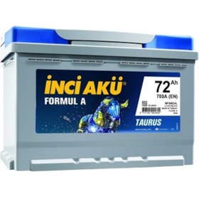 Resim İnci 12 V 72 Ah Amper 700 Formul A Taurus Akü 