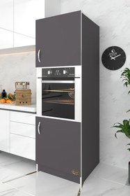 Resim Kenzlife Ankastre Fırın Dolabı Bige Gri Mutfak Banyo Kiler 