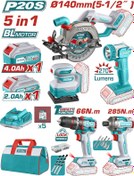 Resim Total TOSLI241081E Daire Testere + Zımpara + Darbeli Vidalama Set 