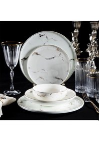 Resim Massimo Marble Gold 6 Kişilik 24 Parça Yemek Takımı 