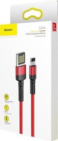 Resim Baseus Cafule 2.4 A Lightning 1 Metre Şarj Kablosu Kırmızı CALKLF-G09, sıfır 