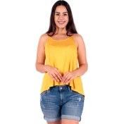 Resim Red Hot Best Safran Sarısı Askılı Bayan Bluz 