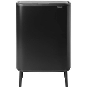 Resim Brabantia Çöp Kutusu 30 + 30 Lt Bo Touch Dokunmatik Kapak Mat Siy 