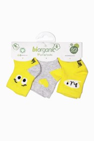 Resim Bibaby Biorganic Hi 3'lü Kız Çorap 68398 Sarı 