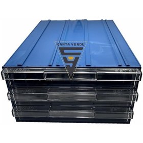 Resim Sembol 515 Plastik Üç Çekmeceli Kutu 340x260x150mm 12 Adet 