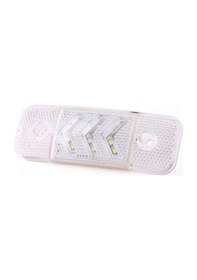 Resim Ahmet Otomotiv Beyaz Side Marker Lamba 15 Ledli 12v-24v 11,5cm 