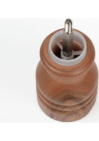 Resim Ceviz Ağacı Tuz Ve Karabiber El Değirmeni Öğütücü Grinder 12 Cm Beyaz 
