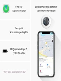 Resim Mfi İphone İpad Mac Find My Uyumlu Sertifika Akıllı Takip Cihazı 