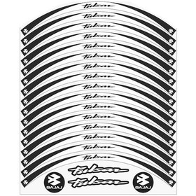 Resim Bajaj Pulsar 150 Ns Jant Şeridi Beyaz-Siyah 