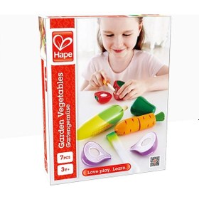 Resim Ahşap Mutfak Evcilik Oyuncağı Sebze Kesme Seti 