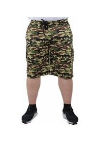 Resim Starbattal Büyük Beden Commando Camouflage Erkek Penye Şort 23606 Bej Erkek Bej 