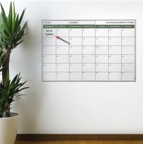 Resim opencart Yeni Manyetik Yapışkanlı Bir Aylık Program Planlayıcı Takvim 85X56 Cm !!! 