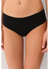 Resim Suwen Invisible Lazer Kesim Midi Slip Külot Sw9936012 Siyah 