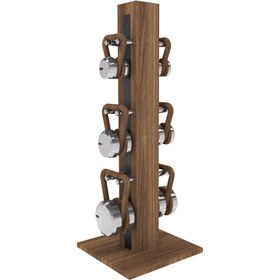 Resim Pent LOVA Set - Kettlebells Dikey Ahşap Stand | Set - Beige / Black Ash 