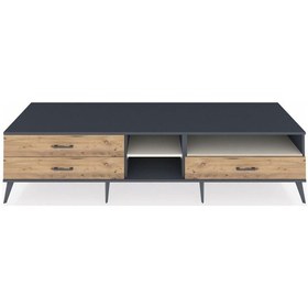 Resim Kronos Tv Ünitesi 2 Raflı 3 Çekmeceli 220x59x51 Antrasit-aytaşı/çam Aytası/atlas Çam - Antrasıt 