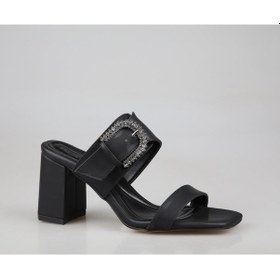 Resim Miss Park Moda K6000 Topuklu Siyah Kadın Terlik Siyah 