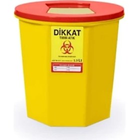 Resim 10L Tıbbi Atık Kutusu 5'li Set, Kesici ve Deilici, Güvenli Atık Yönetimi 