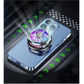 Resim Sharpa Mıknatıslı Telefon Sessiz Soğutma Fanı Radyatör Soğutucu Ios Android Pubg Gaming Soğutucu 