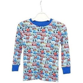 Resim Sea Bubbles Arabalı Çocuk Pijama Takımı Mavı 