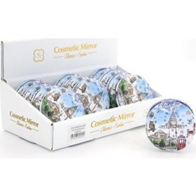 Resim Taşlı İstanbul Tasarımı El Aynası Kalın Model 5 