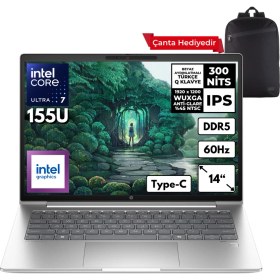 Resim HP ProBook 440 G11 Ultra 7-155U 8-GBDDR5 1 TBSSD Intel Graphics 14\ WUXGA Freedos + Sırt Çantası A22YSEAMF1 
