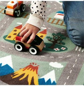 Resim Vallaby Çocuk Halısı 100x133 Cm Oyunlu Çocuk Odası Halı Yeşil 