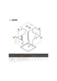Resim Ager 12u 600x600 Demonte Agena Flat Serisi Duvar Tipi Kabinet Ön Çıtalı Cam Kapakc-b1 Beyaz 