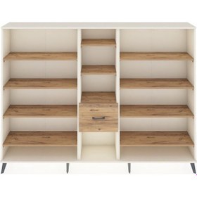 Resim Arges Dolap 11 Raflı 3 Çekmeceli 220x30x163 Aytaşı-çam Atlas Çam - Aytası 