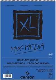 Resim Canson Xl Mix Media Suluboya Defteri Spiralli Blok 300gr A3 30 Sy 